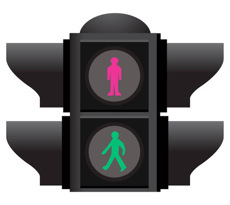 traffic lights isolated  on white backgroundのイラスト素材