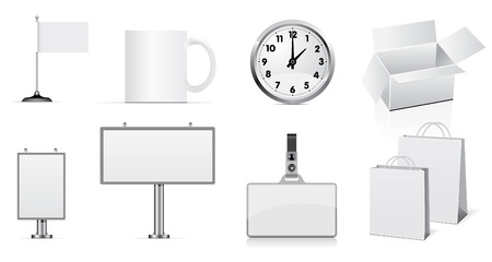 set of design elements for corporate identity. Easy to place you logo. EPS v.8のイラスト素材