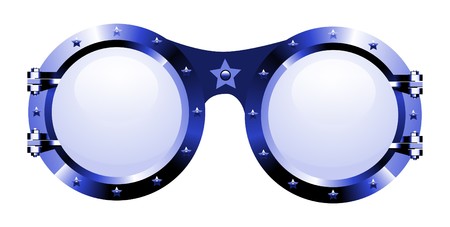 Sunglasses in disco style on whiteのイラスト素材