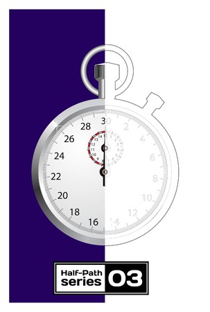 Stopwatch. Half empty seriesのイラスト素材