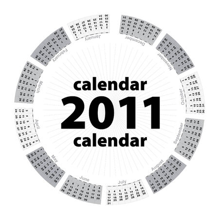 Simple creative calendar of 2011のイラスト素材