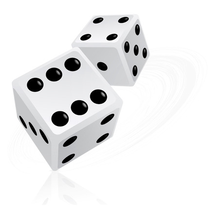 Dice illustrationのイラスト素材