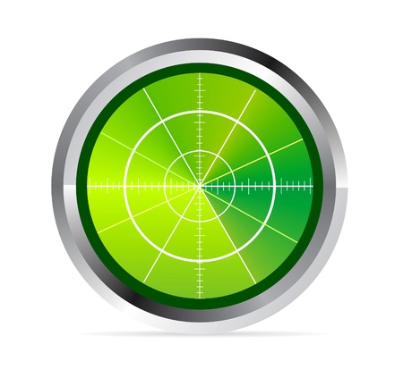 Illustration of radar or oscilloscope monitorのイラスト素材