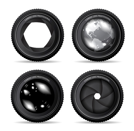 camera lensのイラスト素材