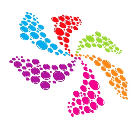 Multicolored splashのイラスト素材