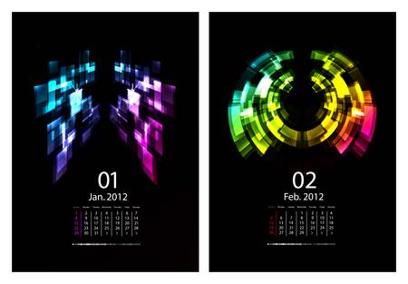 Calendar setのイラスト素材