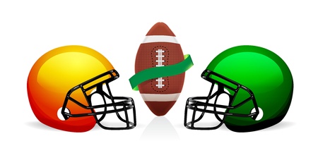 american football ball and helmet vectorのイラスト素材
