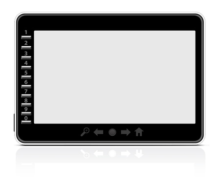 Portable modern e-book readerのイラスト素材