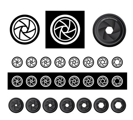 camera shutter aperturesのイラスト素材