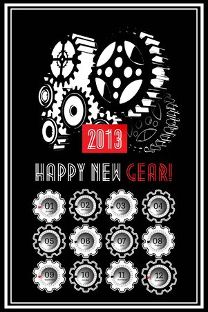 New year calenderのイラスト素材