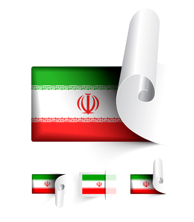 Flag of Iran. Vector illustration on white backgroundのイラスト素材