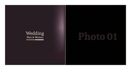 Wedding album design for the photographer. Put your photos into frames.の写真素材