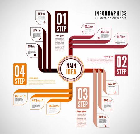 Infographics to describe the process. Easily editable fileのイラスト素材