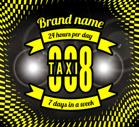 Business card taxi with phone number. Vector illustrationのイラスト素材
