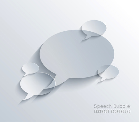 Speech bubble with shadow.のイラスト素材