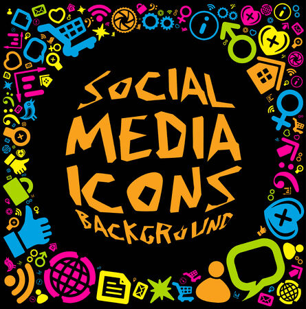 Social media icon background のイラスト素材
