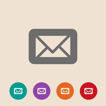 Envelope flat icon. Vector illustration on backgroundのイラスト素材