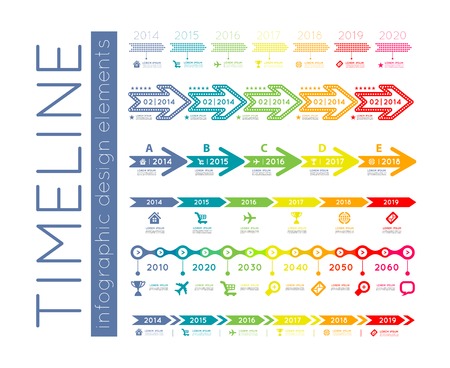 Timeline infographicのイラスト素材
