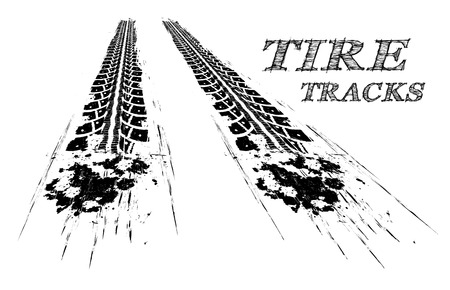 Tire tracksのイラスト素材
