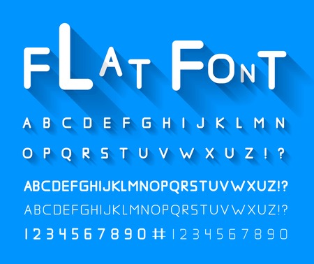 Flat fontのイラスト素材