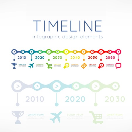 Timeline infographicのイラスト素材