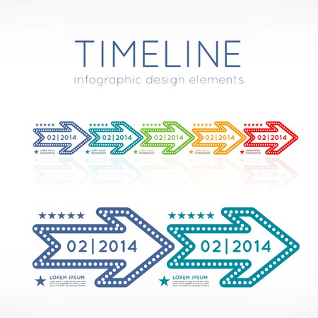 Timeline infographicのイラスト素材