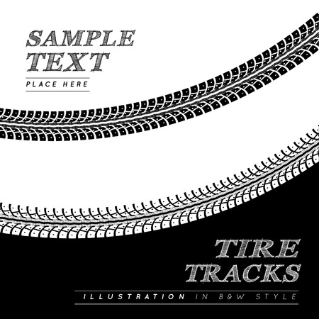 Tire tracksのイラスト素材