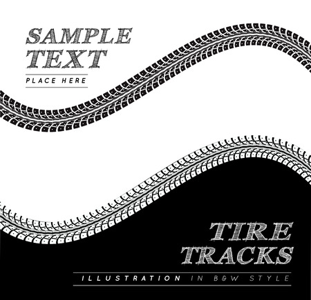 Tire tracksのイラスト素材