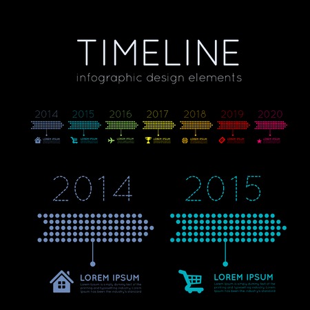 Timeline infographicのイラスト素材