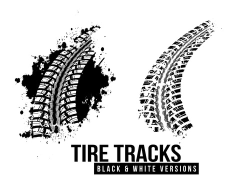 Tire track backgroundのイラスト素材