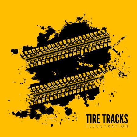 Tire track backgroundのイラスト素材
