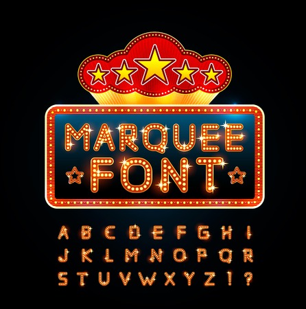 Retro fontのイラスト素材