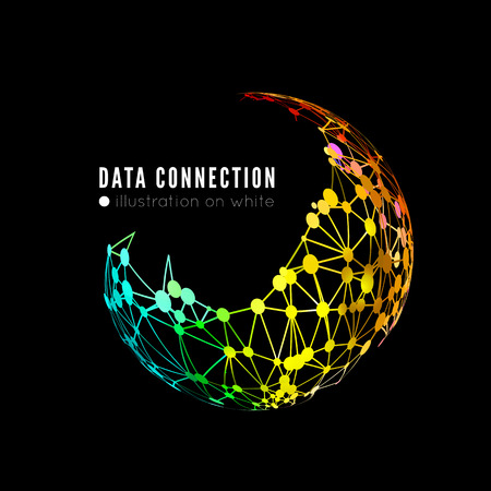 Abstract network connection backgroundのイラスト素材