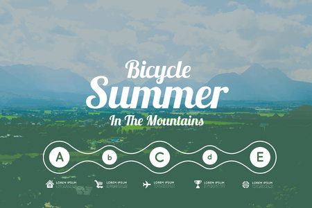 Summer in the mountainsのイラスト素材