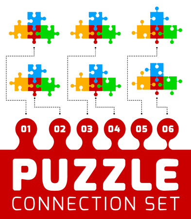 Puzzle connection setのイラスト素材