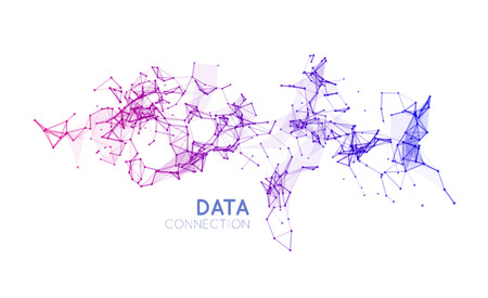 Abstract network connection. Vector technology background on whiteのイラスト素材