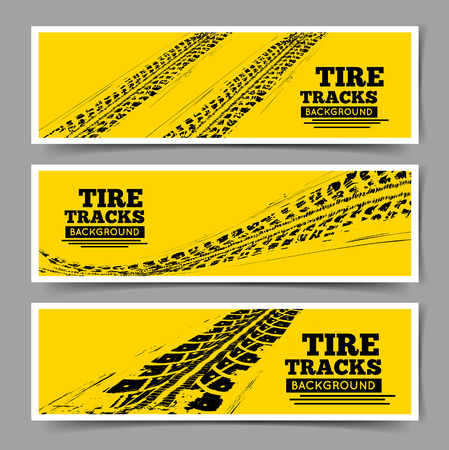 Tire tracks backgroundのイラスト素材