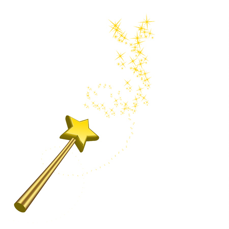 Magic wand vector illustration isolated on white backgroundのイラスト素材