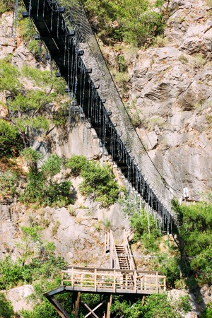 Suspension bridge. The National Park Canyon Goynuk, Turkeyの写真素材