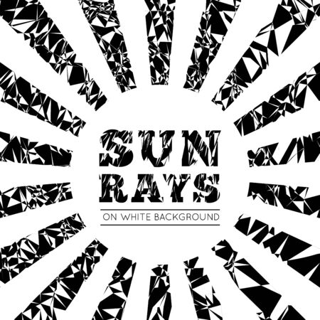 Sun rays. grunge background on whiteのイラスト素材