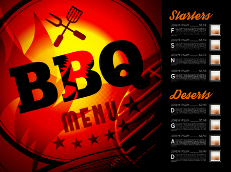 BBQ brochure menu design.のイラスト素材