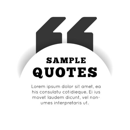 Quote blank template on white background. illustrationのイラスト素材