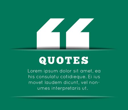 Quote blank template on green background.  illustrationのイラスト素材
