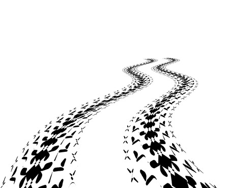 Tire tracks.のイラスト素材