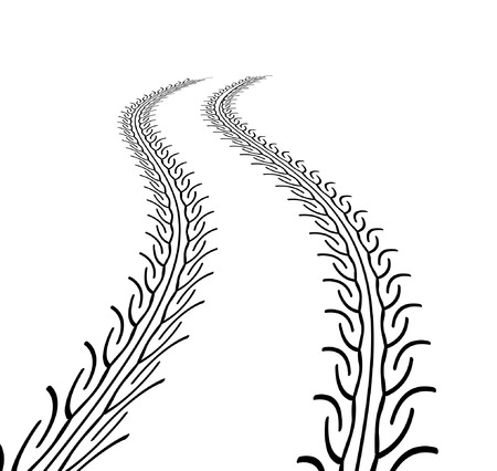 Tire tracks.のイラスト素材