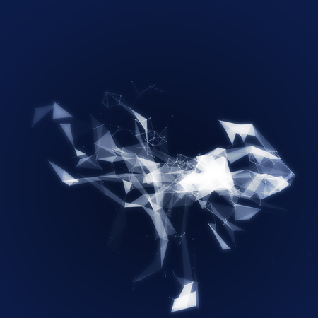 Abstract network data connection. Technology or scientific backgroundの写真素材