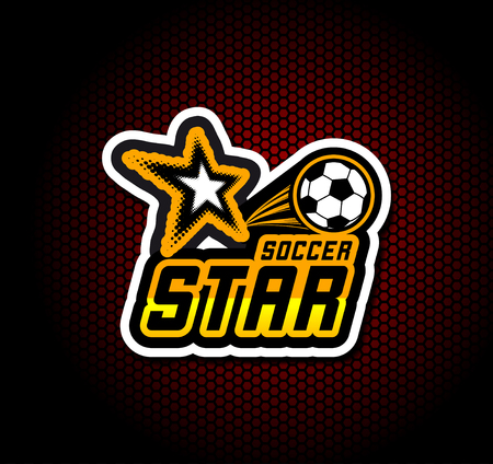 Soccer badge icon template, football design.のイラスト素材