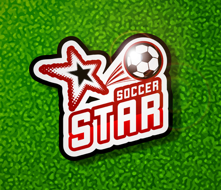 Soccer badge icon template, football design.のイラスト素材