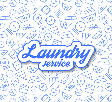 Laundry service vector illustration on white backgroundのイラスト素材