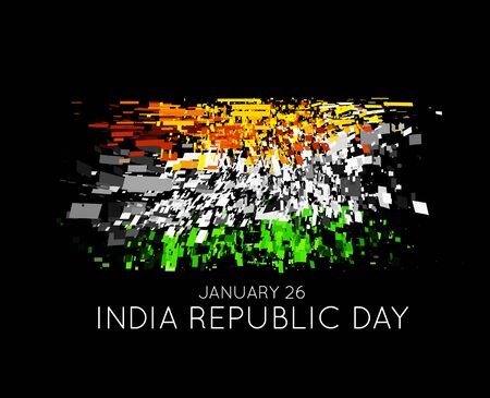 Indian Republic Day vector background with flagのイラスト素材